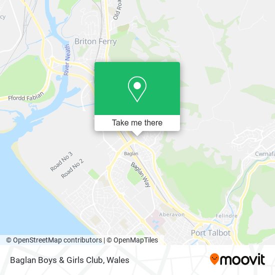 Baglan Boys & Girls Club map