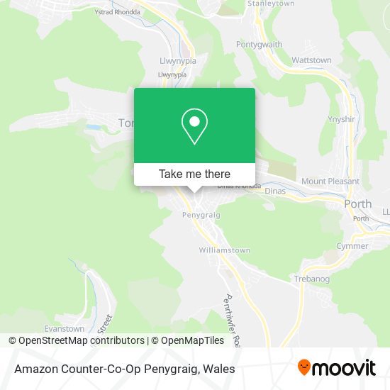 Amazon Counter-Co-Op Penygraig map
