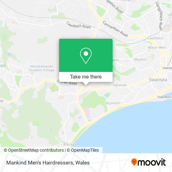 Mankind Men's Hairdressers map