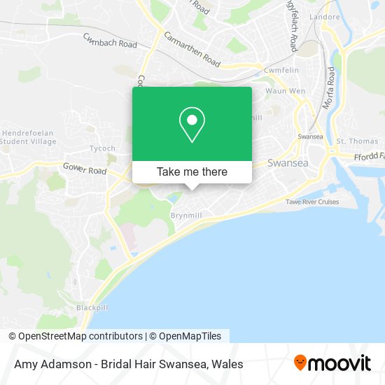 Amy Adamson - Bridal Hair Swansea map
