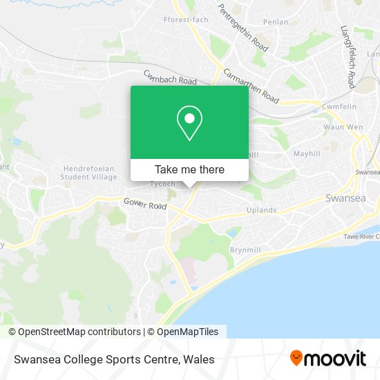 Swansea College Sports Centre map