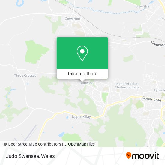 Judo Swansea map