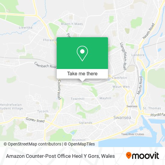 Amazon Counter-Post Office Heol Y Gors map