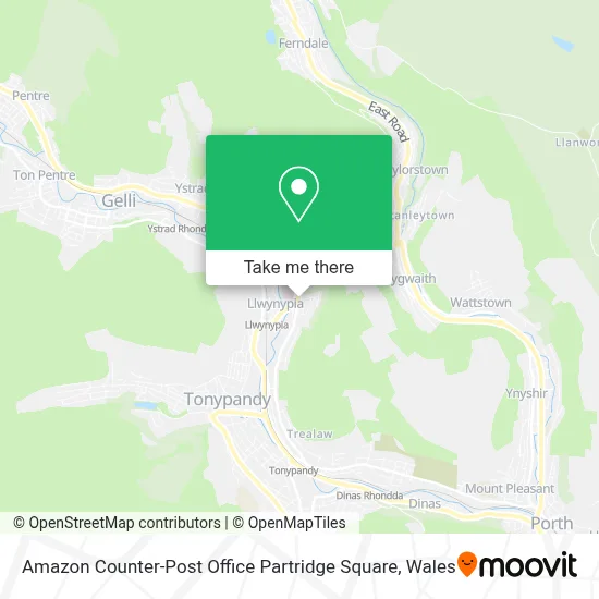 Amazon Counter-Post Office Partridge Square map