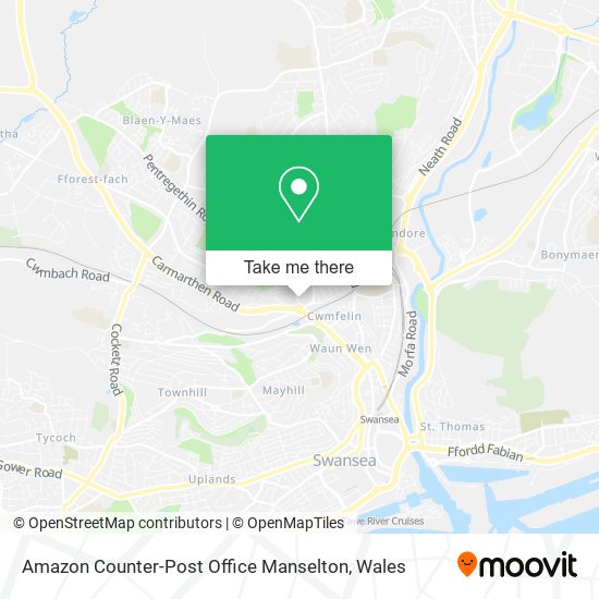 Amazon Counter-Post Office Manselton map