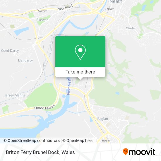 Briton Ferry Brunel Dock map