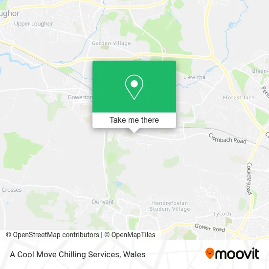 A Cool Move Chilling Services map