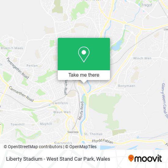 Liberty Stadium - West Stand Car Park map