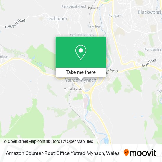 Amazon Counter-Post Office Ystrad Mynach map