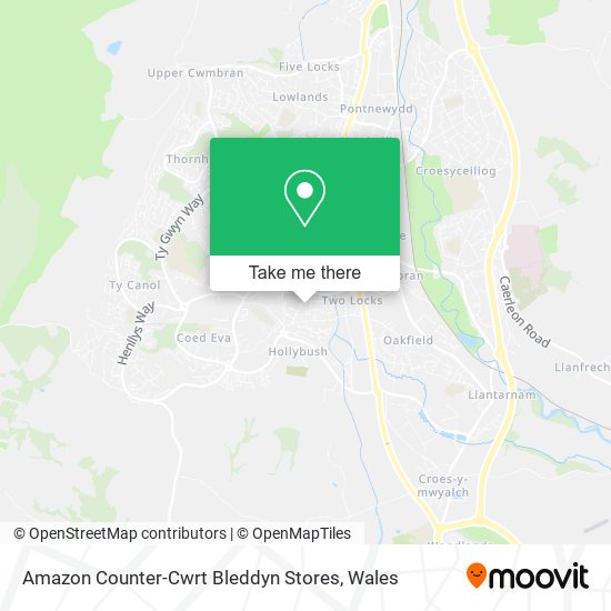 Amazon Counter-Cwrt Bleddyn Stores map