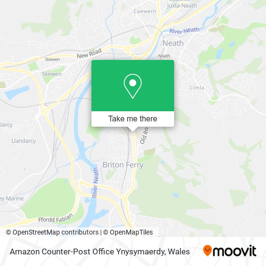 Amazon Counter-Post Office Ynysymaerdy map