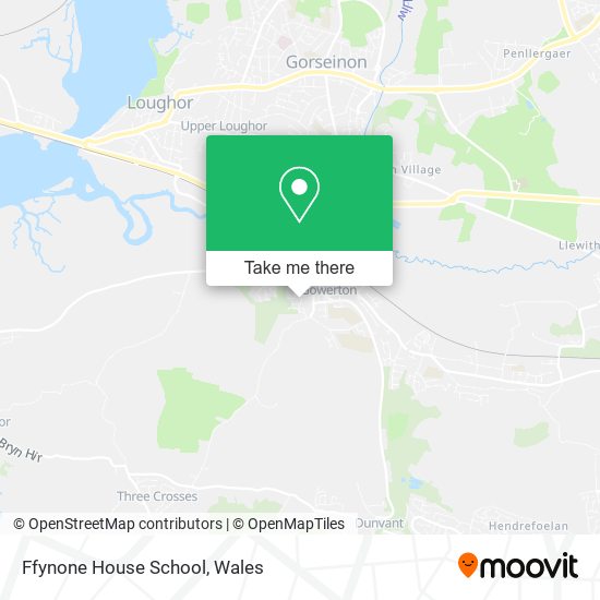 Ffynone House School map