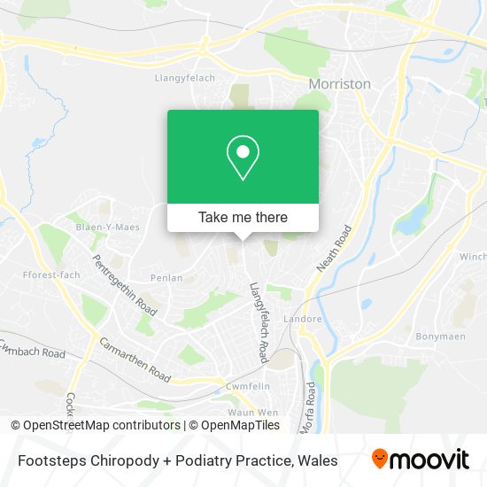 Footsteps Chiropody + Podiatry Practice map