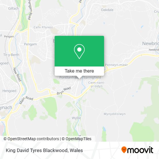 King David Tyres Blackwood map