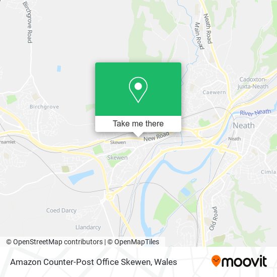 Amazon Counter-Post Office Skewen map