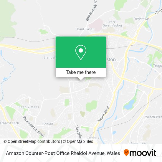 Amazon Counter-Post Office Rheidol Avenue map