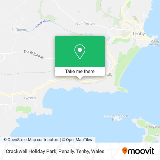 Crackwell Holiday Park, Penally. Tenby map