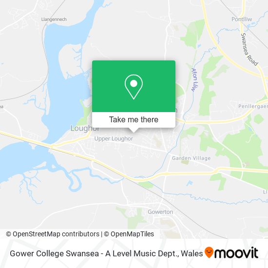 Gower College Swansea - A Level Music Dept. map