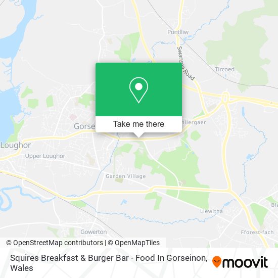 Squires Breakfast & Burger Bar - Food In Gorseinon map