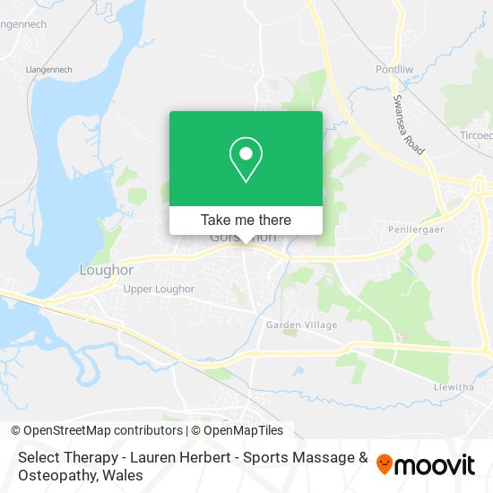 Select Therapy - Lauren Herbert - Sports Massage & Osteopathy map