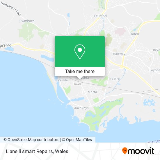 Llanelli smart Repairs map