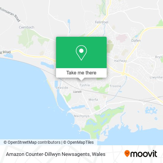Amazon Counter-Dillwyn Newsagents map
