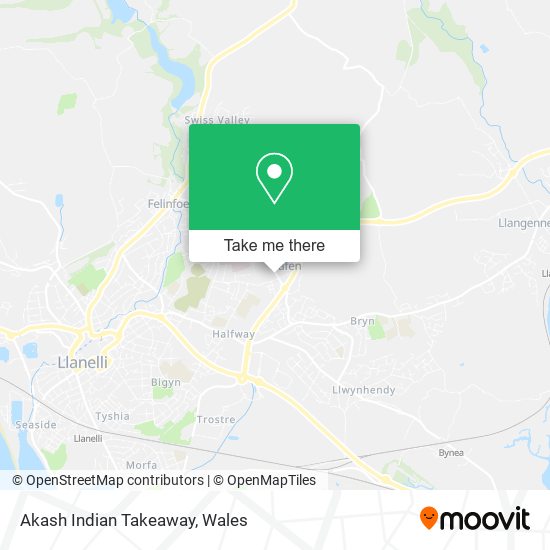 Akash Indian Takeaway map