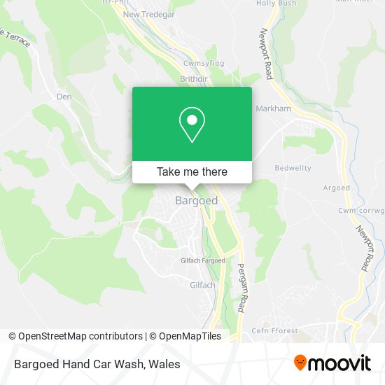 Bargoed Hand Car Wash map