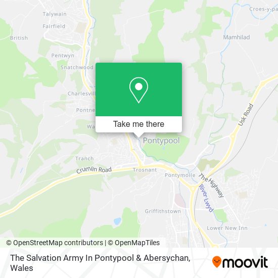 The Salvation Army In Pontypool & Abersychan map
