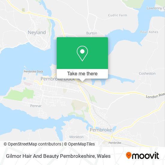 Gilmor Hair And Beauty Pembrokeshire map