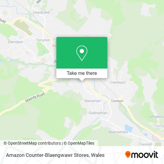 Amazon Counter-Blaengwawr Stores map