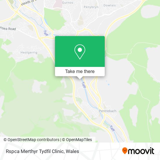 Rspca Merthyr Tydfil Clinic map