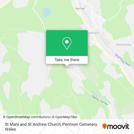 St Mary and St Andrew Church, Pentwyn Cemetery map