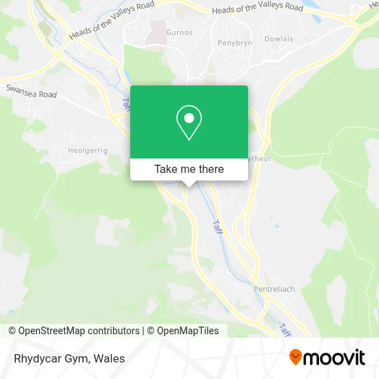 Rhydycar Gym map