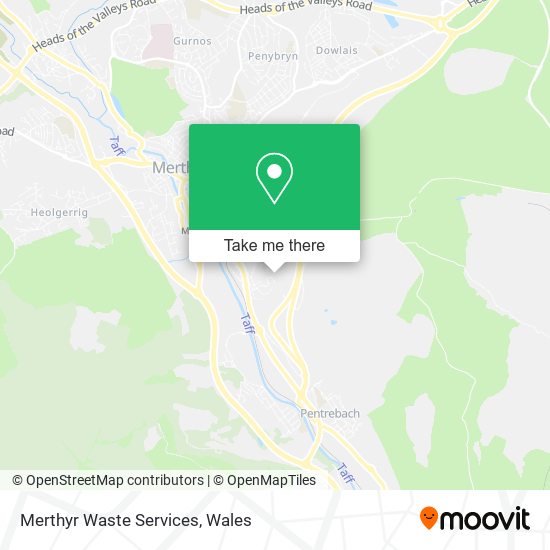Merthyr Waste Services map