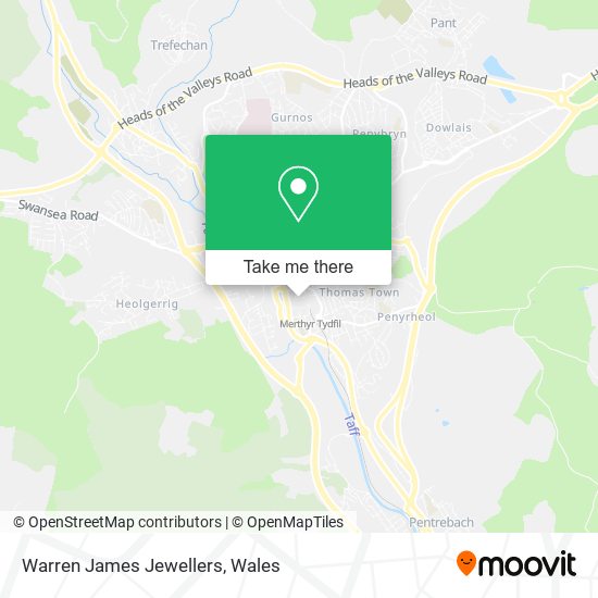 Warren James Jewellers map