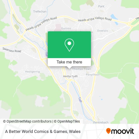A Better World Comics & Games map
