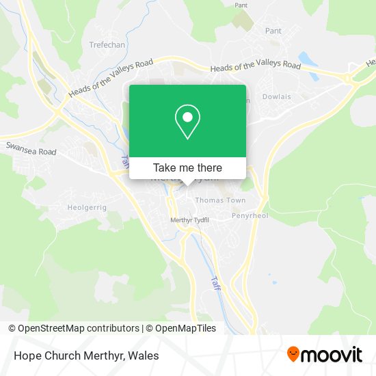 Hope Church Merthyr map