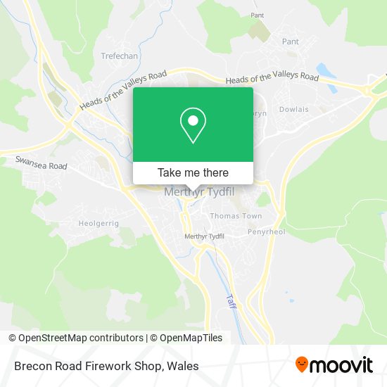 Brecon Road Firework Shop map