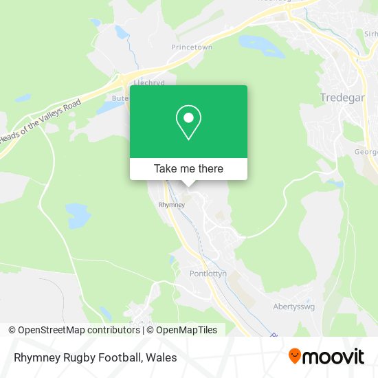 Rhymney Rugby Football map