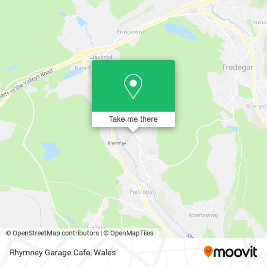 Rhymney Garage Cafe map