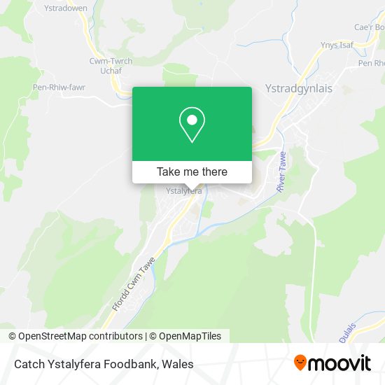 Catch Ystalyfera Foodbank map
