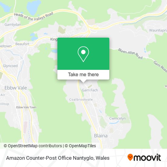 Amazon Counter-Post Office Nantyglo map