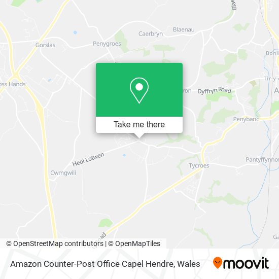 Amazon Counter-Post Office Capel Hendre map
