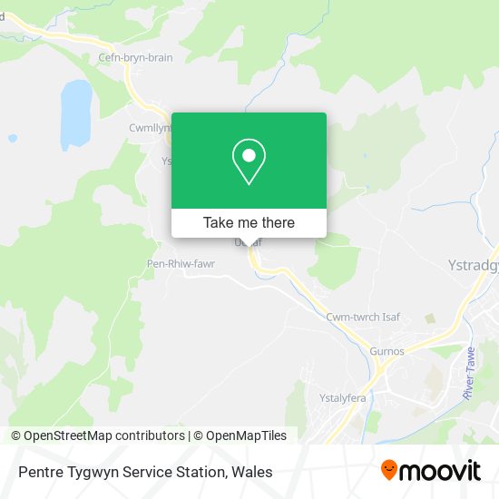 Pentre Tygwyn Service Station map