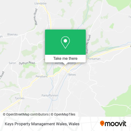 Keys Property Management Wales map