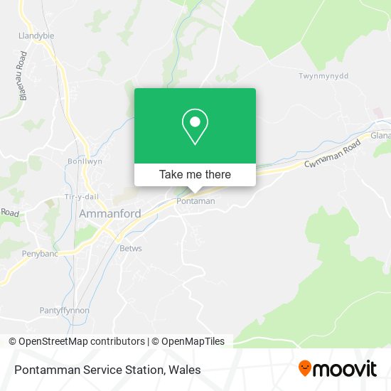 Pontamman Service Station map