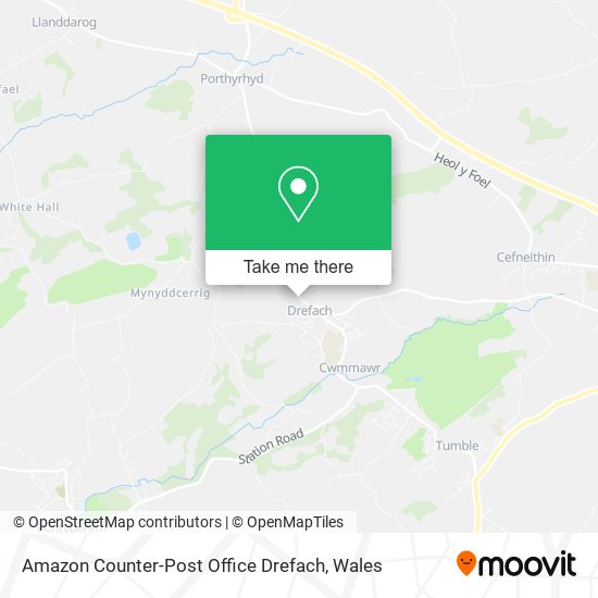 Amazon Counter-Post Office Drefach map
