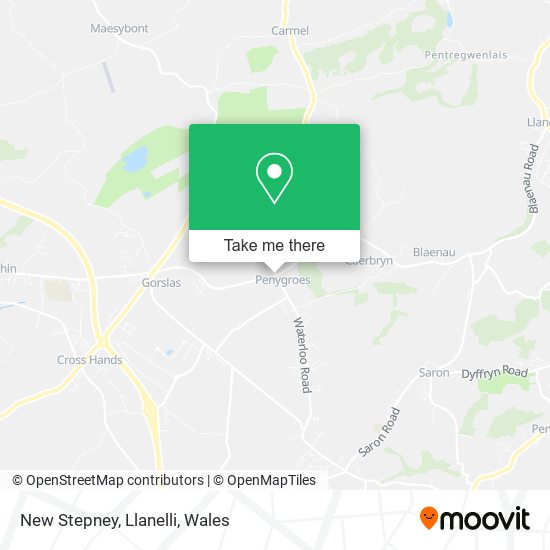 New Stepney, Llanelli map