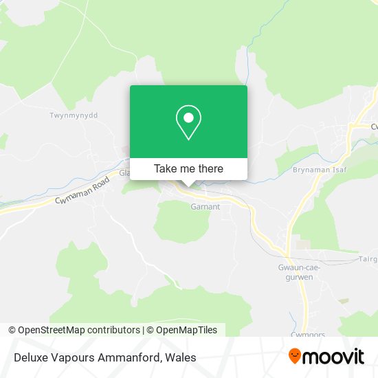 Deluxe Vapours Ammanford map